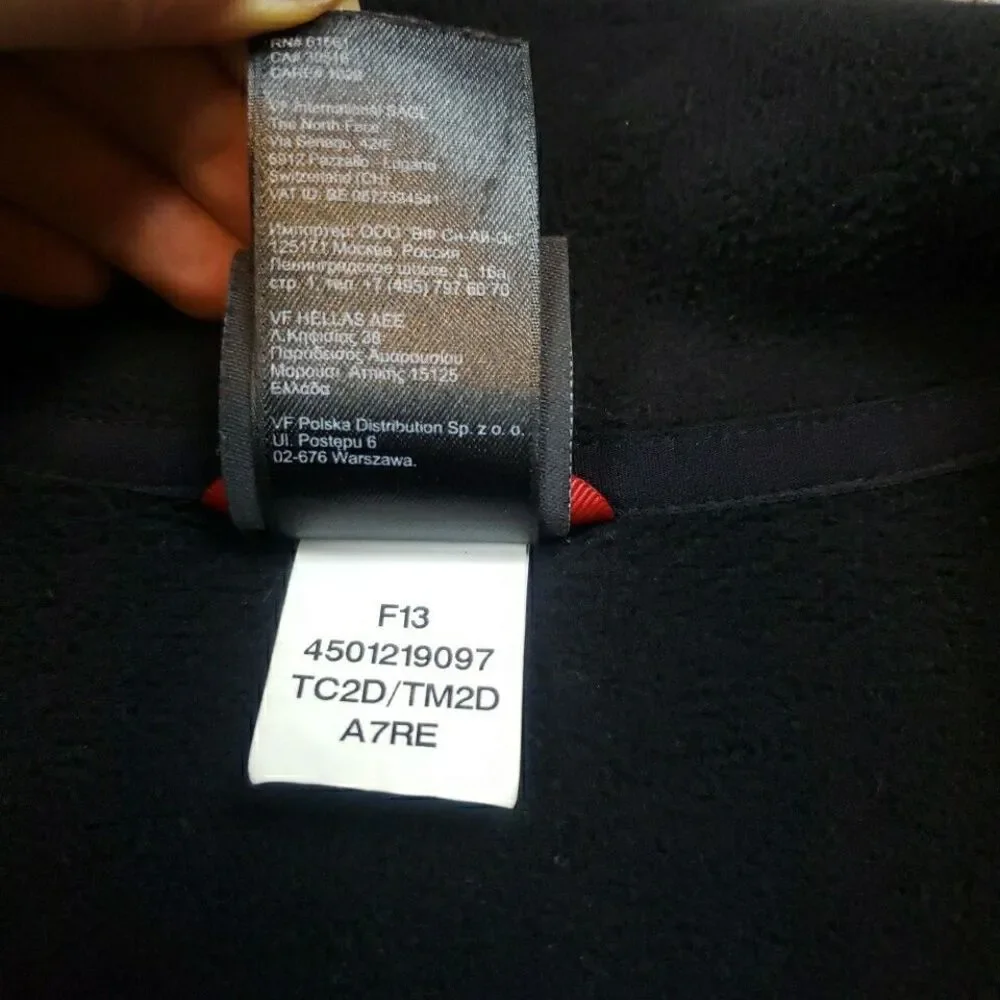 North Face Full Zip Jacket Coat Never Stop Exploring Black Pockets Mens Medium